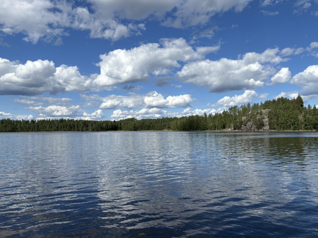 Lake Saimaa landscape in Puumala, Finland